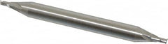 OSG - 5/64", 1/8" LOC, 3/16" Shank Diam, 2" OAL, 2 Flute, Cobalt Square End Mill - Double End, Uncoated, Spiral Flute, 30° Helix, Centercutting, Right Hand Cut, Right Hand Flute, Series 562 - Americas Industrial Supply