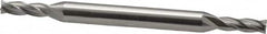 OSG - 1/8", 3/8" LOC, 3/16" Shank Diam, 2-1/4" OAL, 4 Flute, Cobalt Square End Mill - Double End, Uncoated, Spiral Flute, 30° Helix, Centercutting, Right Hand Cut, Right Hand Flute, Series 567 - Americas Industrial Supply