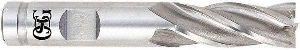 OSG - 1-1/2", 2" LOC, 1-1/4" Shank Diam, 4-1/2" OAL, 6 Flute, Powdered Metal Square End Mill - Single End, Uncoated, Spiral Flute, 30° Helix, Centercutting, Right Hand Cut, Right Hand Flute, Series 641 - Americas Industrial Supply
