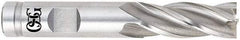 OSG - 1-1/4", 2" LOC, 1-1/4" Shank Diam, 4-1/2" OAL, 6 Flute, Powdered Metal Square End Mill - Single End, Uncoated, Spiral Flute, 30° Helix, Centercutting, Right Hand Cut, Right Hand Flute, Series 641 - Americas Industrial Supply