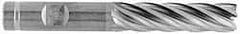OSG - 1", 4" LOC, 1" Shank Diam, 6-1/2" OAL, 6 Flute, Powdered Metal Square End Mill - Single End, Uncoated, Spiral Flute, 30° Helix, Centercutting, Right Hand Cut, Right Hand Flute, Series 646 - Americas Industrial Supply