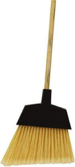 O-Cedar - 12" Wide, Beige PET Bristles, 48" Wood Handle, Angled Broom - Flagged - Americas Industrial Supply