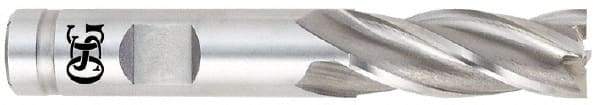 OSG - 1-1/2", 3" LOC, 1-1/4" Shank Diam, 5-1/2" OAL, 4 Flute, Cobalt Square End Mill - Single End, Uncoated, Spiral Flute, 30° Helix, Centercutting, Right Hand Cut, Right Hand Flute, Series 548 - Americas Industrial Supply