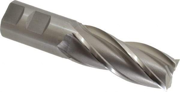 OSG - 1-1/4", 3" LOC, 1-1/4" Shank Diam, 5-1/2" OAL, 4 Flute, Cobalt Square End Mill - Single End, Uncoated, Spiral Flute, 30° Helix, Centercutting, Right Hand Cut, Right Hand Flute, Series 548 - Americas Industrial Supply