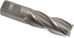 OSG - 1-1/4", 3" LOC, 1-1/4" Shank Diam, 5-1/2" OAL, 4 Flute, Cobalt Square End Mill - Single End, Uncoated, Spiral Flute, 30° Helix, Centercutting, Right Hand Cut, Right Hand Flute, Series 548 - Americas Industrial Supply