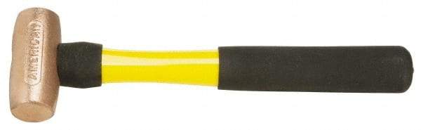 American Hammer - 2 Lb Head Nonsparking Mallet - 12" OAL, 11" Long Fiberglass Handle - Americas Industrial Supply