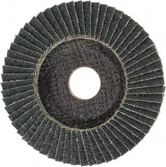 PFERD - 40 Grit, 4-1/2" Disc Diam, 7/8" Center Hole, Type 29 Zirconia Alumina Flap Disc - 13,300 Max RPM, Fiberglass Backing, Arbor Attaching System, Coated - Americas Industrial Supply