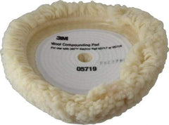 3M - 9" Diam Wool Bonnet Pad - Wool - Americas Industrial Supply