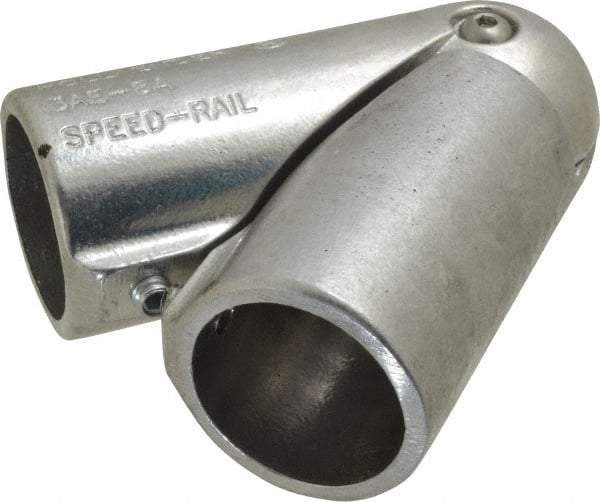 Hollaender - 1-1/2" Pipe, Adjustable Elbow Assembly, Aluminum Alloy Elbow Pipe Rail Fitting - Bright Finish - Americas Industrial Supply