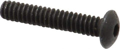 Value Collection - #6-32 UNC Hex Socket Drive, Button Screw - Alloy Steel, Black Oxide Finish, Fully Threaded, 3/4" Length Under Head - Americas Industrial Supply