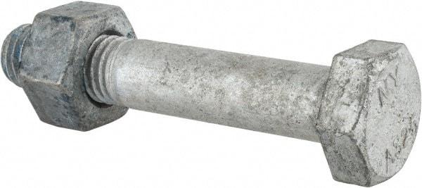 Value Collection - 5/8-11 Thread, 3-1/2" Length Under Head, Steel Hex Head Bolt - Hot Dipped Galvanized Coated, UNC Thread, ASTM A325 - Americas Industrial Supply