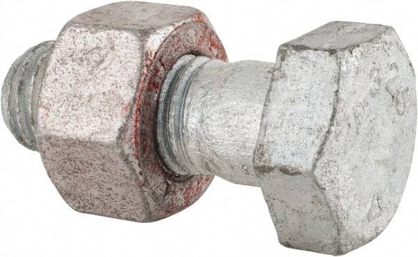 Value Collection - 3/4-10 Thread, 2" Length Under Head, Steel Hex Head Bolt - Hot Dipped Galvanized Coated, UNC Thread, ASTM A325 - Americas Industrial Supply