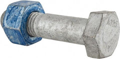 Value Collection - 3/4-10 Thread, 3-1/4" Length Under Head, Steel Hex Head Bolt - Hot Dipped Galvanized Coated, UNC Thread, ASTM A325 - Americas Industrial Supply