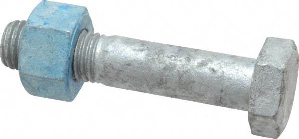 Value Collection - 3/4-10 Thread, 3-3/4" Length Under Head, Steel Hex Head Bolt - Hot Dipped Galvanized Coated, UNC Thread, ASTM A325 - Americas Industrial Supply