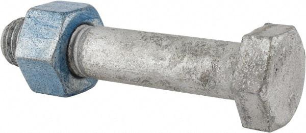 Value Collection - 3/4-10 Thread, 4" Length Under Head, Steel Hex Head Bolt - Hot Dipped Galvanized Coated, UNC Thread, ASTM A325 - Americas Industrial Supply