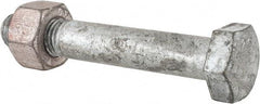 Value Collection - 3/4-10 Thread, 4-3/4" Length Under Head, Steel Hex Head Bolt - Hot Dipped Galvanized Coated, UNC Thread, ASTM A325 - Americas Industrial Supply