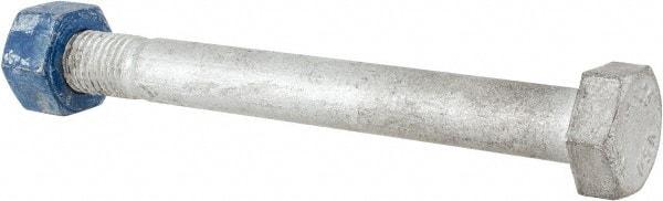 Value Collection - 3/4-10 Thread, 7" Length Under Head, Steel Hex Head Bolt - Hot Dipped Galvanized Coated, UNC Thread, ASTM A325 - Americas Industrial Supply