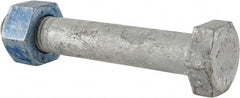 Value Collection - 7/8-9 Thread, 5-1/2" Length Under Head, Steel Hex Head Bolt - Hot Dipped Galvanized Coated, UNC Thread, ASTM A325 - Americas Industrial Supply