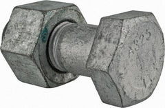 Value Collection - 1-1/4 - 7 Thread, 3-1/2" Length Under Head, Steel Hex Head Bolt - Hot Dipped Galvanized Coated, UNC Thread, ASTM A325 - Americas Industrial Supply