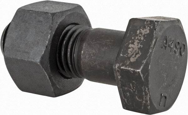 Value Collection - 7/8-9 Thread, 2-1/2" Length Under Head, Steel Hex Head Bolt - Uncoated, UNC Thread, ASTM A490 - Americas Industrial Supply