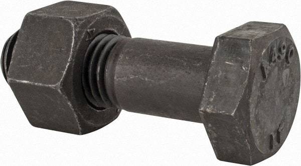 Value Collection - 7/8-9 Thread, 3" Length Under Head, Steel Hex Head Bolt - Uncoated, UNC Thread, ASTM A490 - Americas Industrial Supply