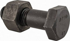 Value Collection - 1-1/8 - 7 Thread, 3-3/4" Length Under Head, Steel Hex Head Bolt - Uncoated, UNC Thread, ASTM A490 - Americas Industrial Supply