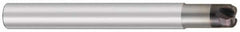 OSG - 3/16", 3 Flute, Single End, Solid Carbide, 1/16" Corner Radius End Mill - 2-1/4" OAL, 3/32" LOC, Right Hand Cut, 9/16" Extended Reach - Americas Industrial Supply