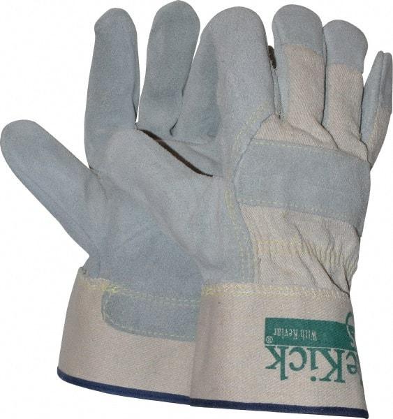 MCR Safety - Size XL Cowhide Work Gloves - Uncoated, Safety Cuff, Gray, Paired - Americas Industrial Supply