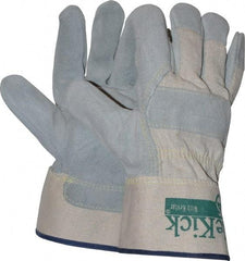 MCR Safety - Size XL Cowhide Work Gloves - Uncoated, Safety Cuff, Gray, Paired - Americas Industrial Supply