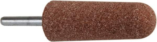 Norton - 1" Head Diam x 2-3/4" Thickness, A3, Tree End, Aluminum Oxide Mounted Point - Brown, Medium Grade, 60 Grit, 15,530 RPM - Americas Industrial Supply
