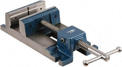 Wilton - 4-3/4" Jaw Opening Capacity x 1-1/2" Throat Depth, Horizontal Drill Press Vise - 4-1/2" Wide x 1-1/2" High Jaw, Stationary Base, Rapid Action, Steel - Americas Industrial Supply