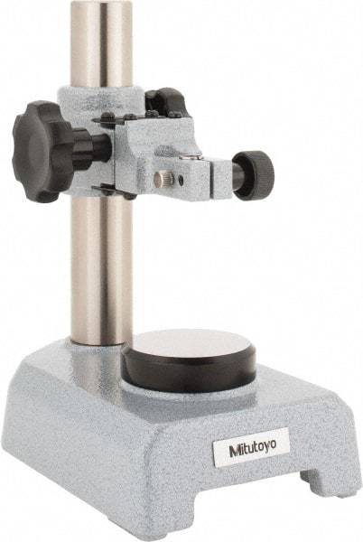 Mitutoyo - Rectangular Base, Indicator Transfer Stand - 205mm High, 6-5/8" Base Length x 4-21/64" Base Width x 1-3/4" Base Height, Includes Holder - Americas Industrial Supply