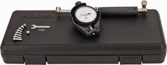Mitutoyo - 9 Anvil, 0.7 to 1.4" Dial Bore Gage - 0.0001" Graduation, 4.1" Gage Depth, Accurate to 0.00008", Carbide Contact Point - Americas Industrial Supply