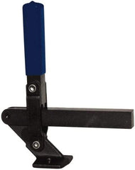 Gibraltar - 1,000 Lb Holding Capacity, Vertical Handle, Manual Hold Down Toggle Clamp - 177° Handle Movement, 180° Bar Opening, Solid Bar, Flanged Base, Electro-Plated Zinc, Carbon Steel - Americas Industrial Supply