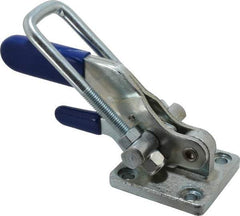 Gibraltar - 4,000 Lb Capacity, Horizontal, U Hook, Flanged Base, Carbon Steel Pull Action Latch Clamp - 3-1/2" Drawing Movement, 10.19" OAL, Threaded U Hook, Straight Handle - Americas Industrial Supply