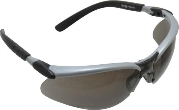 3M - Gray Lenses, Framed Welding Glasses - Anti-Fog, Scratch Resistant, Black/Silver Polycarbonate Frame, Adjustable Temples, Size Universal - Americas Industrial Supply