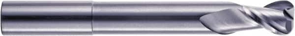 RobbJack - 1", 2 Flute, Single End, Solid Carbide, 0.12" Corner Radius End Mill - 6" OAL, 40° Helix, Right Hand Flute, 1" LOC, Right Hand Cut, 2" Extended Reach - Americas Industrial Supply