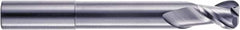 RobbJack - 3/8", 2 Flute, Single End, Solid Carbide, 0.03" Corner Radius End Mill - 4" OAL, 40° Helix, Right Hand Flute, 3/8" LOC, Right Hand Cut, 1" Extended Reach - Americas Industrial Supply