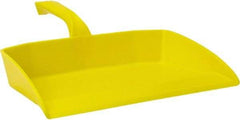 Vikan - 12-1/2" Wide Handheld Dustpan - Plastic Body, 4-1/2" Handle, Yellow - Americas Industrial Supply