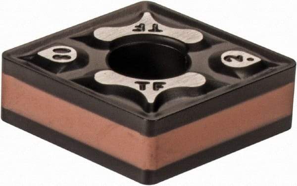 Iscar - CNMG432 TF Grade IC6015 Carbide Turning Insert - TiCN/Al2O3/TiN Finish, 80° Diamond, 1/2" Inscr Circle, 3/16" Thick, 1/32" Corner Radius - Americas Industrial Supply