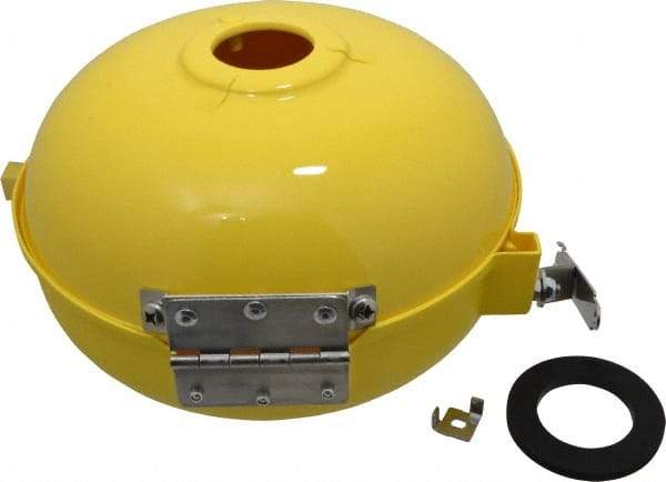 Bradley - 10-3/8" Wide x 3-1/2" High, Plastic Plumbed Wash Station Dust Cover - Includes Bracket & Hinge - Americas Industrial Supply