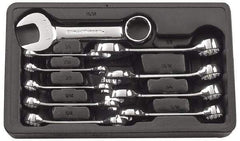 GearWrench - 10 Piece, 3/8" to 15/16", 12 Point Combination Wrench Set - Inch Measurement Standard, Full Polish Finish, Comes in Plastic Tray - Americas Industrial Supply