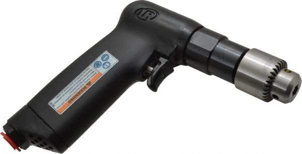 Ingersoll-Rand - 1/4" Keyed Chuck - Pistol Grip Handle, 2,800 RPM, 11 CFM, 0.25 hp, 90 psi - Americas Industrial Supply