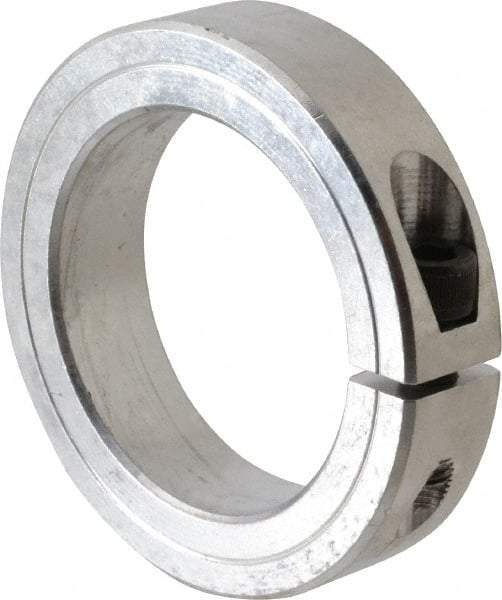 Climax Metal Products - 2-1/4" Bore, Aluminum, One Piece Clamping Shaft Collar - 3-1/4" Outside Diam, 3/4" Wide - Americas Industrial Supply