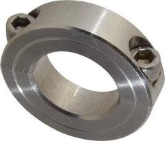 Climax Metal Products - 1-1/16" Bore, Stainless Steel, Two Piece Two Piece Split Shaft Collar - 1-7/8" Outside Diam, 1/2" Wide - Americas Industrial Supply