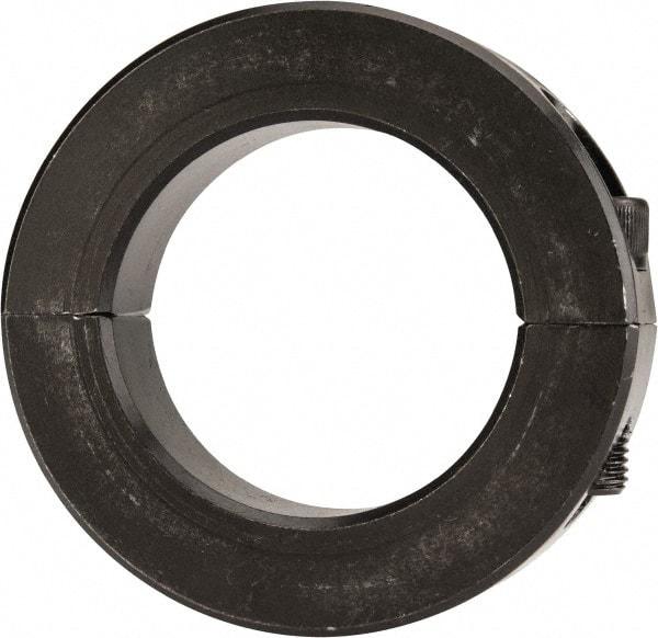 Climax Metal Products - 1-13/16" Bore, Steel, Two Piece Two Piece Split Shaft Collar - 2-7/8" Outside Diam, 11/16" Wide - Americas Industrial Supply