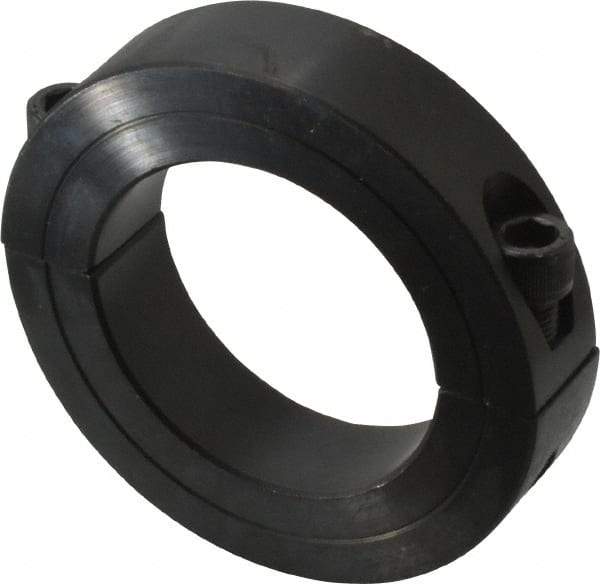 Climax Metal Products - 2-1/16" Bore, Steel, Two Piece Two Piece Split Shaft Collar - 3-1/4" Outside Diam, 3/4" Wide - Americas Industrial Supply