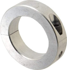 Climax Metal Products - 2-1/2" Bore, Aluminum, Two Piece Two Piece Split Shaft Collar - 3-3/4" Outside Diam, 7/8" Wide - Americas Industrial Supply