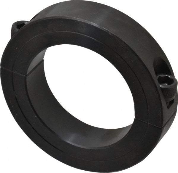 Climax Metal Products - 2-9/16" Bore, Steel, Two Piece Two Piece Split Shaft Collar - 3-7/8" Outside Diam, 7/8" Wide - Americas Industrial Supply