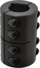 Climax Metal Products - 7/8" Inside x 1-5/8" Outside Diam, Two Piece Rigid Coupling with Keyway - 2-1/2" Long x 3/16" Keyway Width x 3/32" Keyway Depth - Americas Industrial Supply